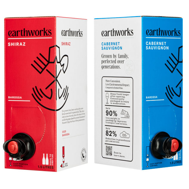 Earthworks 1.5L Packaging is more Sustainable than Glass Bottles